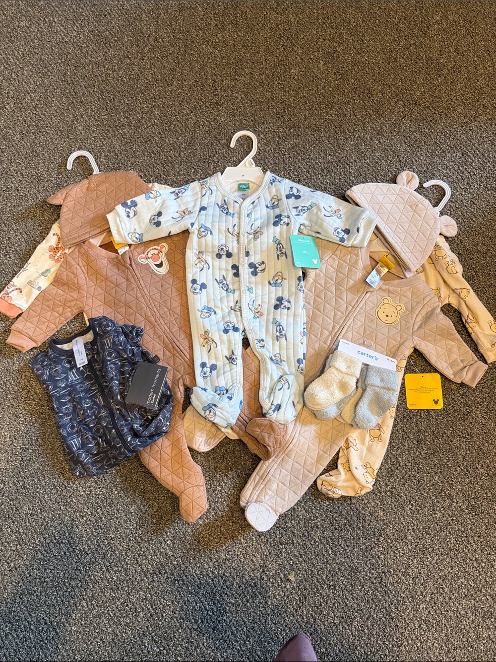 Disney Baby Winnie the Pooh, Tigger, Mickey & Friends, Nautical Footies